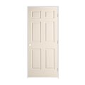 Codel Doors 26" x 80" x 1-3/8" Primed 6-Panel Colonist Molded Hollow Core 4-9/16" LH Prehung Door 2268MHCCOLLH154916